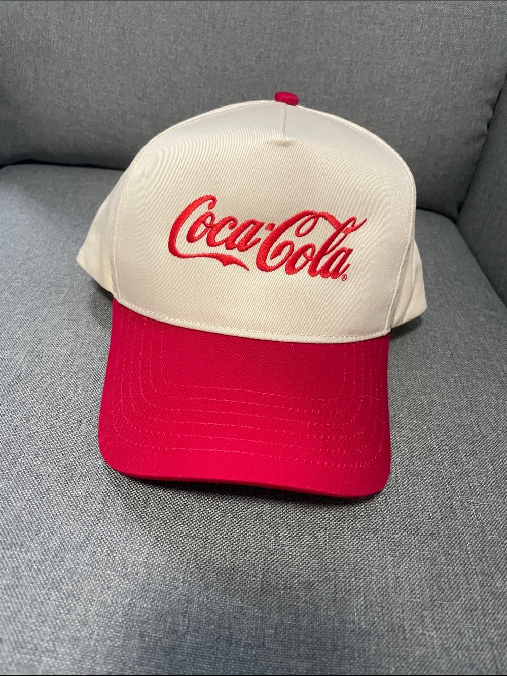 Coca-Cola Cream and Red Logo Cap